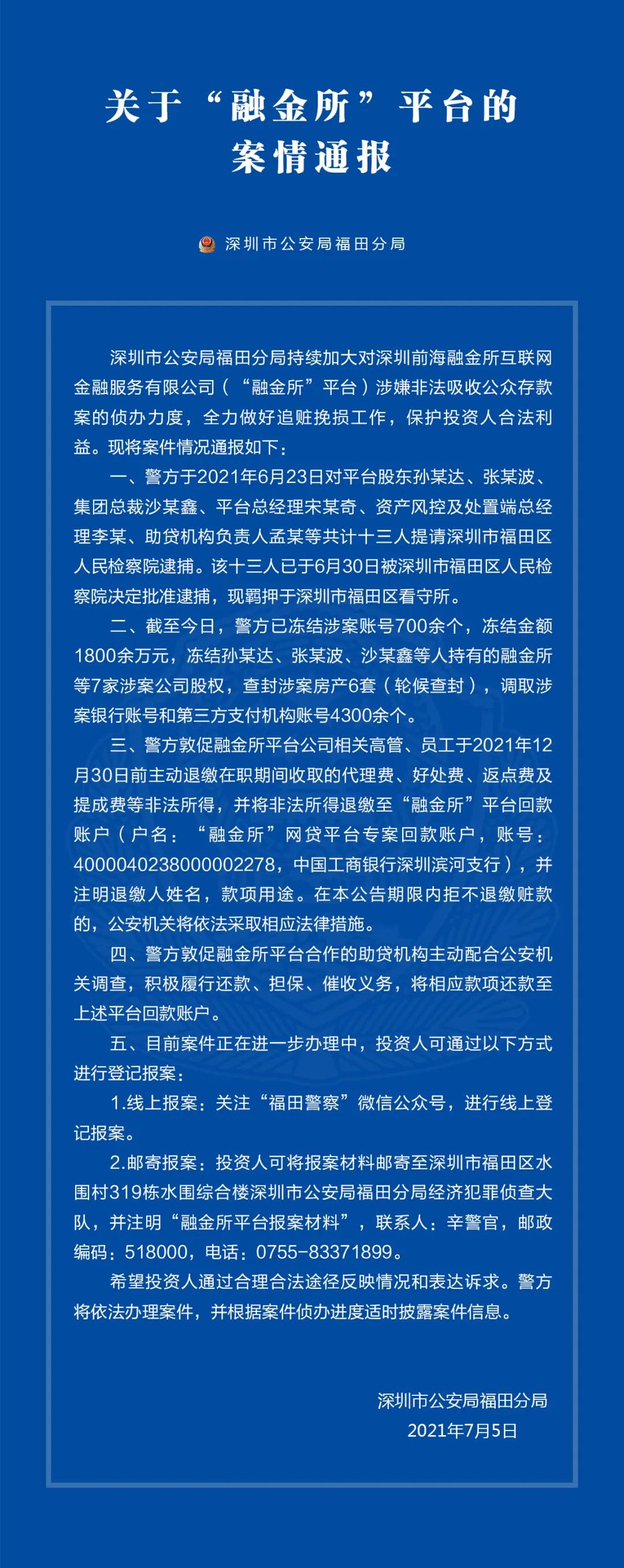融金所平台案件最新公告,融金所事件处理结果