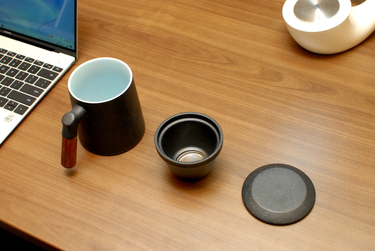 陶瓷泡茶杯茶水分离最新款,茶水分离泡茶杯陶瓷木柄