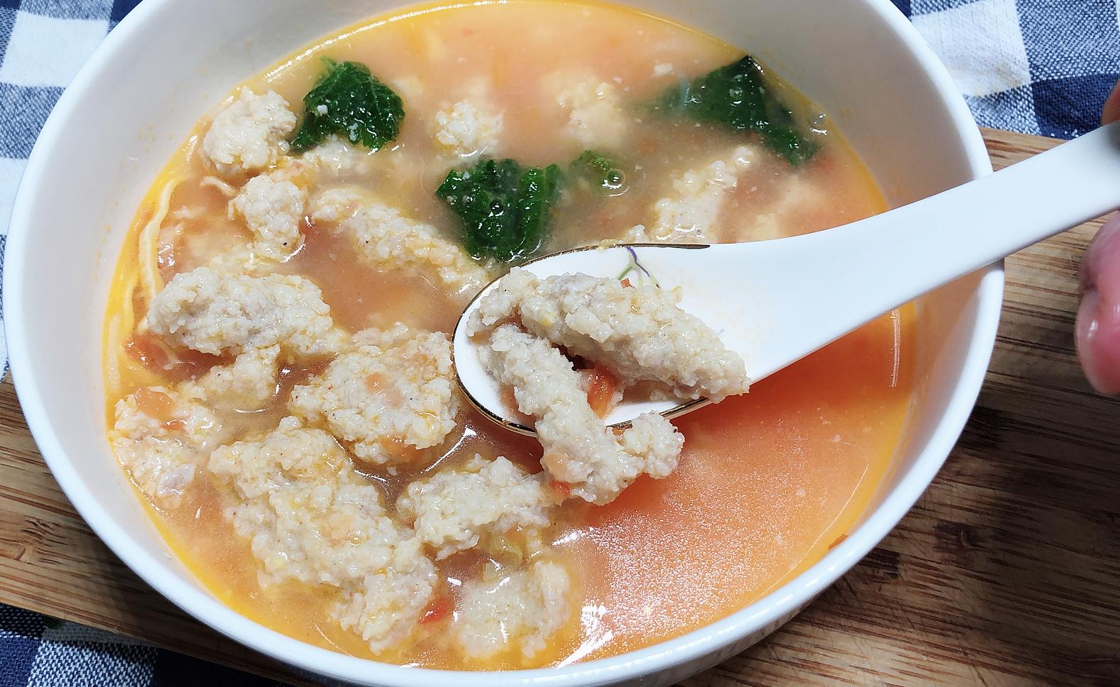 魔芋丝虾滑汤,魔芋虾滑番茄汤