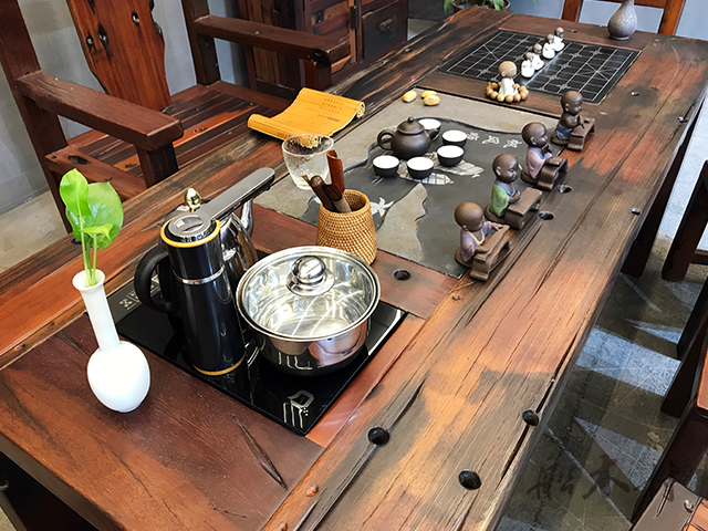 复古老船木家具,原生态老船木茶几家用