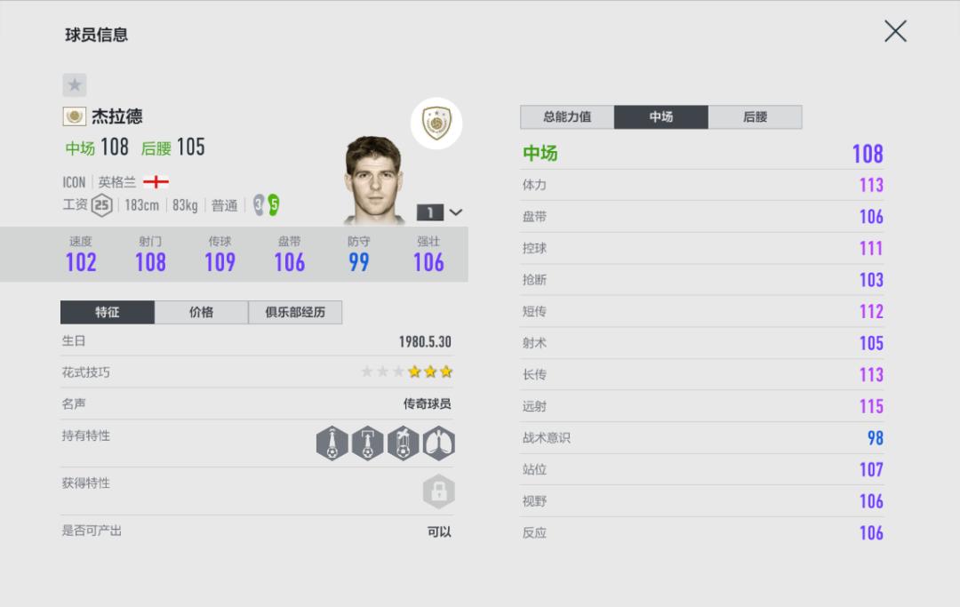 球员推荐千万档,高潜力中场排名