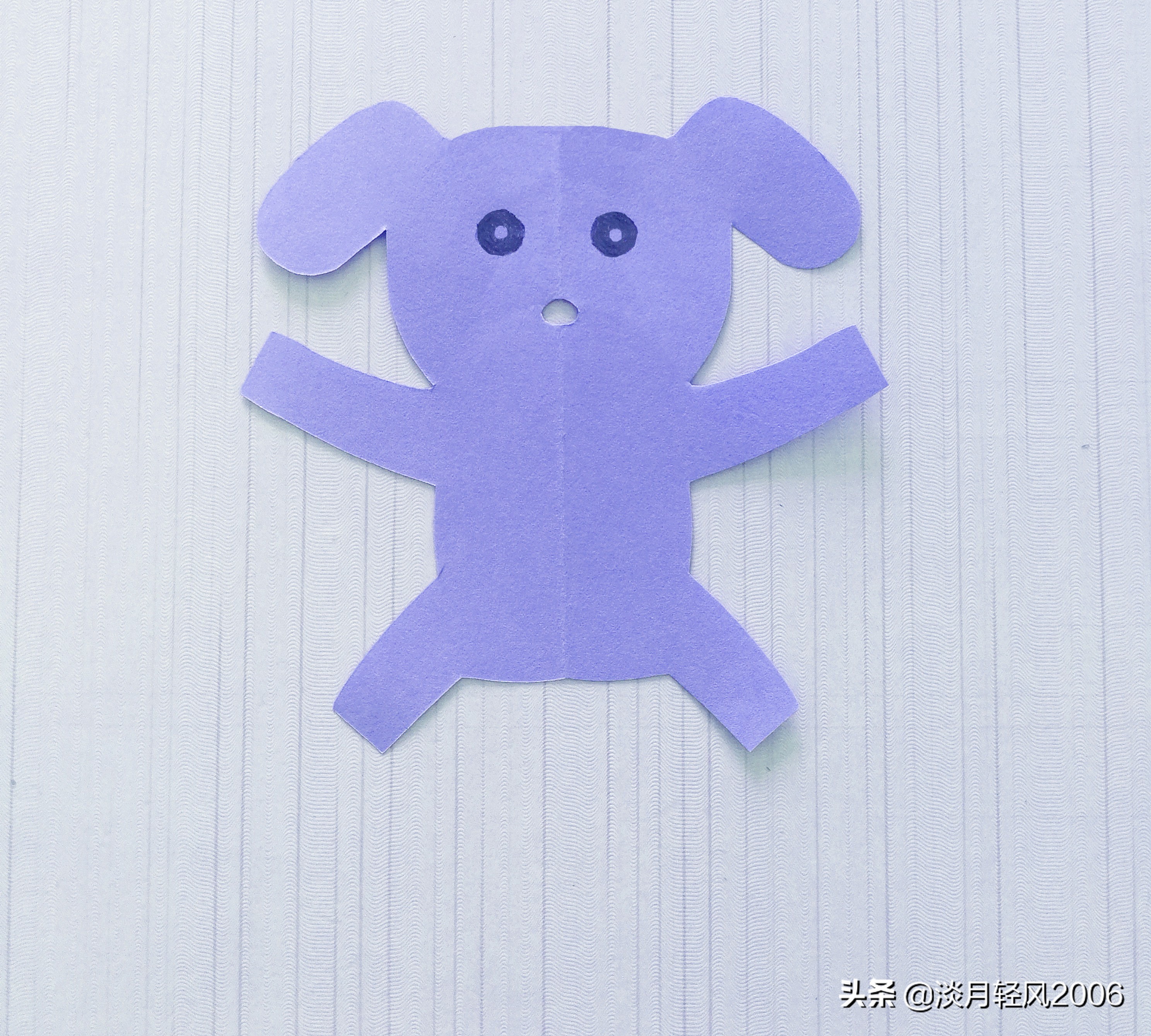 小狗头饰手工制作卡纸,用卡纸给小狗剪个房子