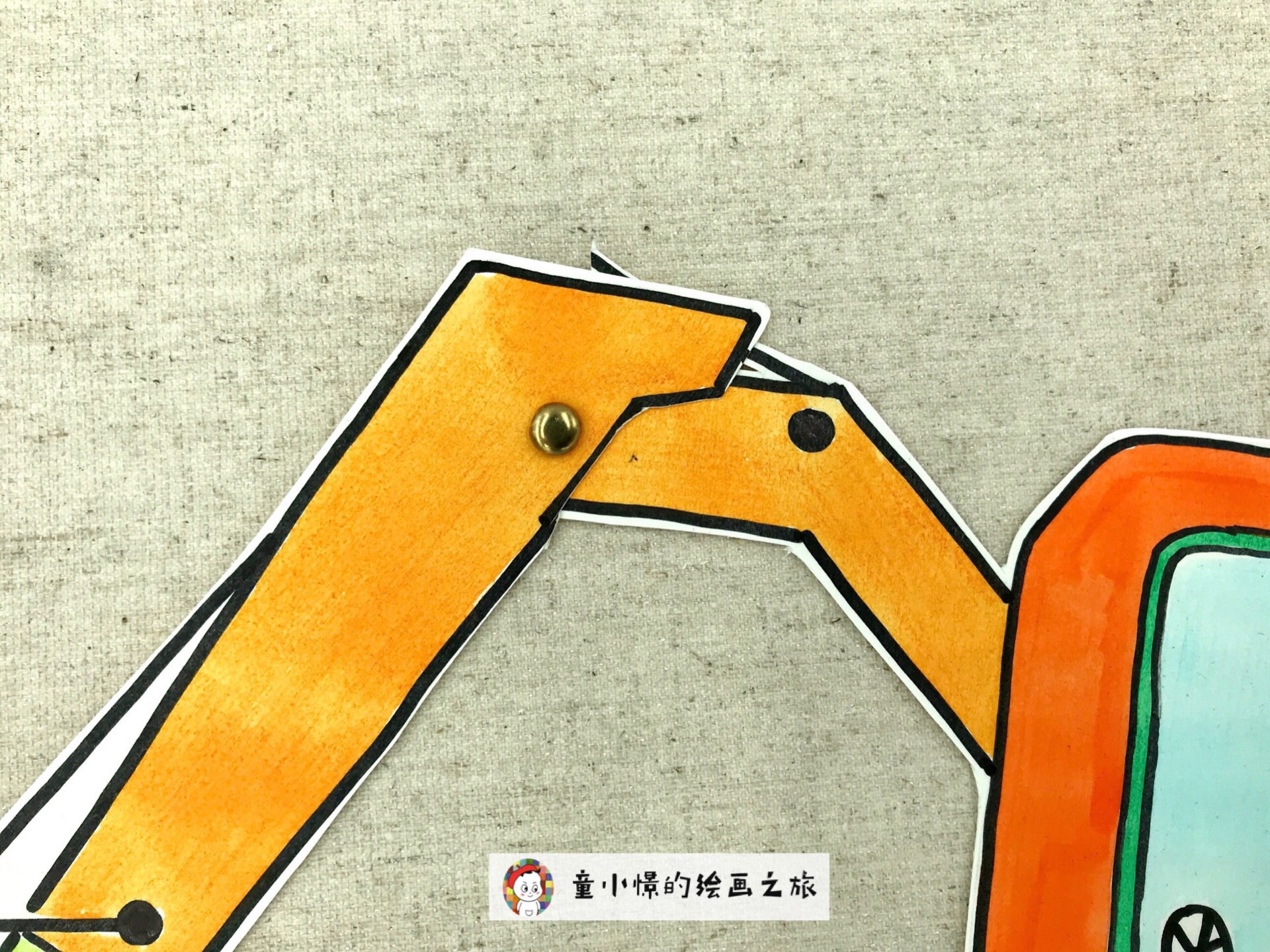 用尺子画挖掘机的教程,马克笔课程