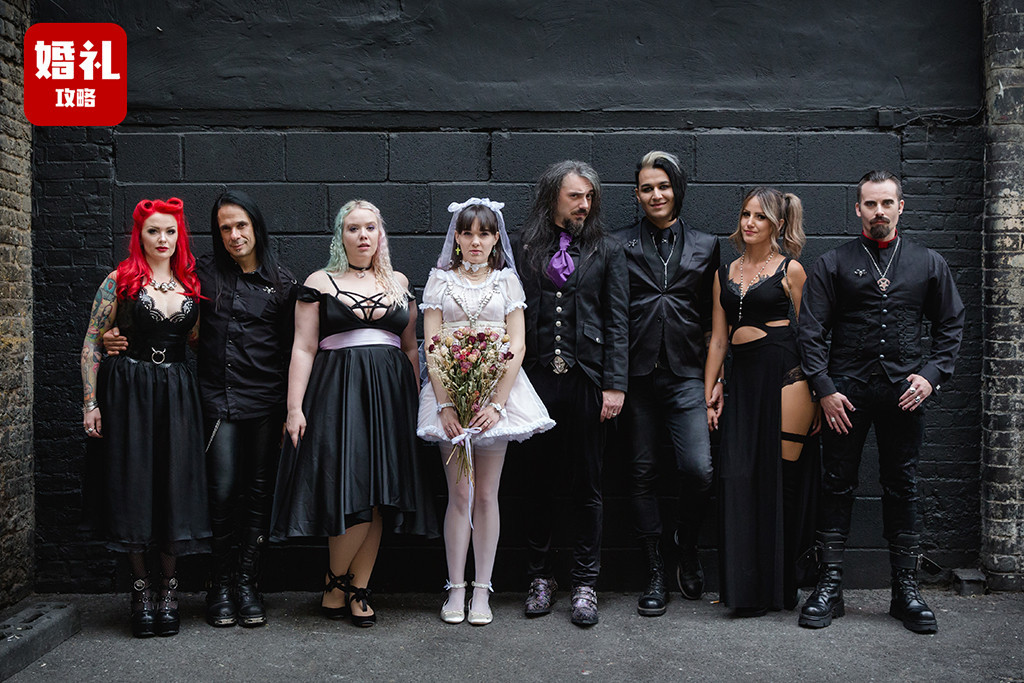 国外哥特风婚礼,英国婚礼玩儿哥特风