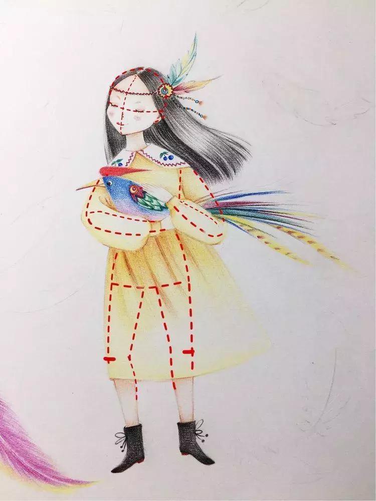 初学彩铅如何练习叠色,初学者彩铅画教学风景