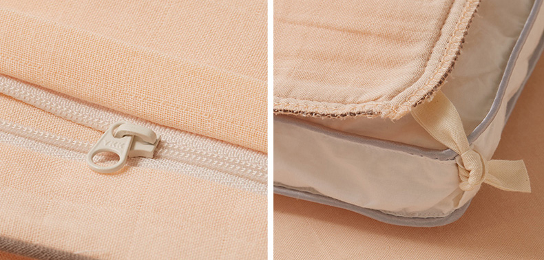 家有爱出汗的宝宝，造作双层纱织四件套透气+舒适，安睡整晚