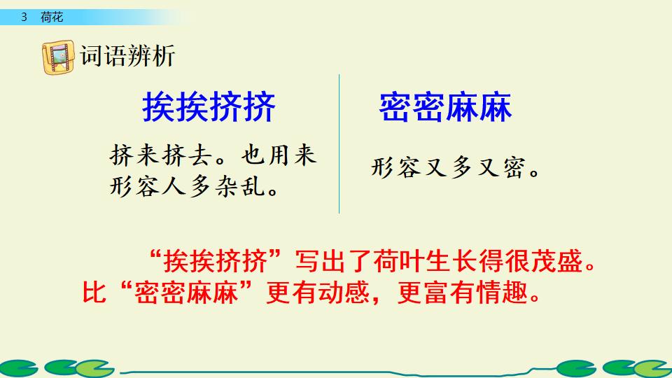 三年级下册语文荷花小练笔200字,三年级下册语文3课荷花课文讲解