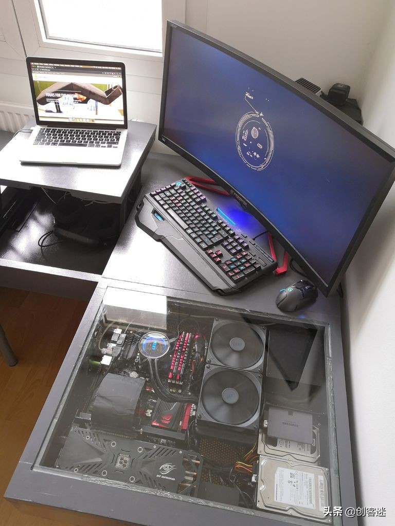 自己动手做一个节省空间的电脑桌,自制内藏电脑桌最全教程