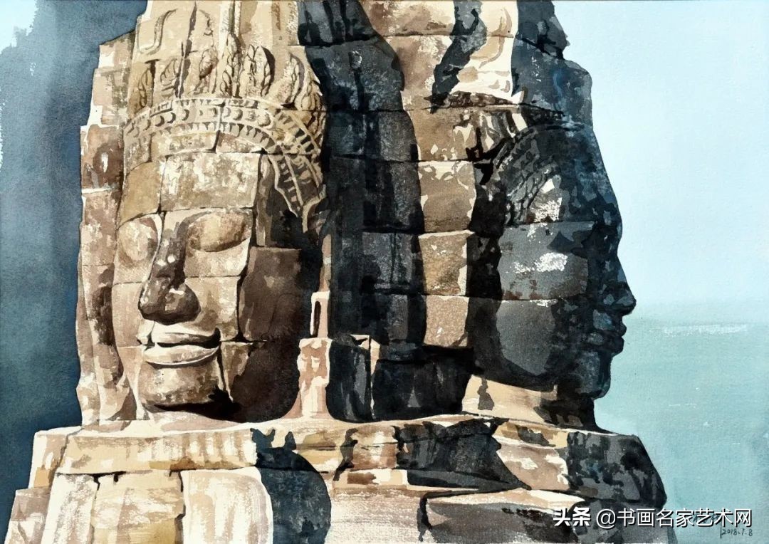 杨柳水彩画教程,关于杨柳的水彩画画作品