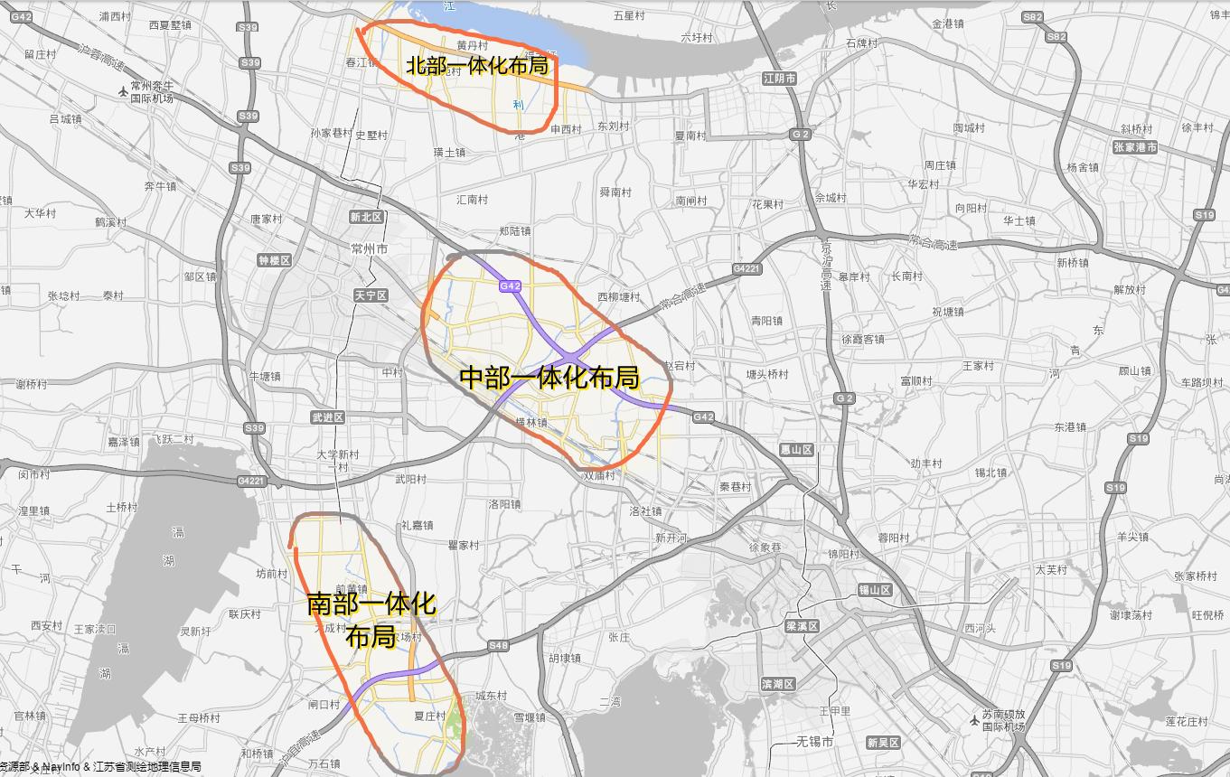 关于常锡城市空间布局的一体化：常州一心向东，奈何无锡不愿向西