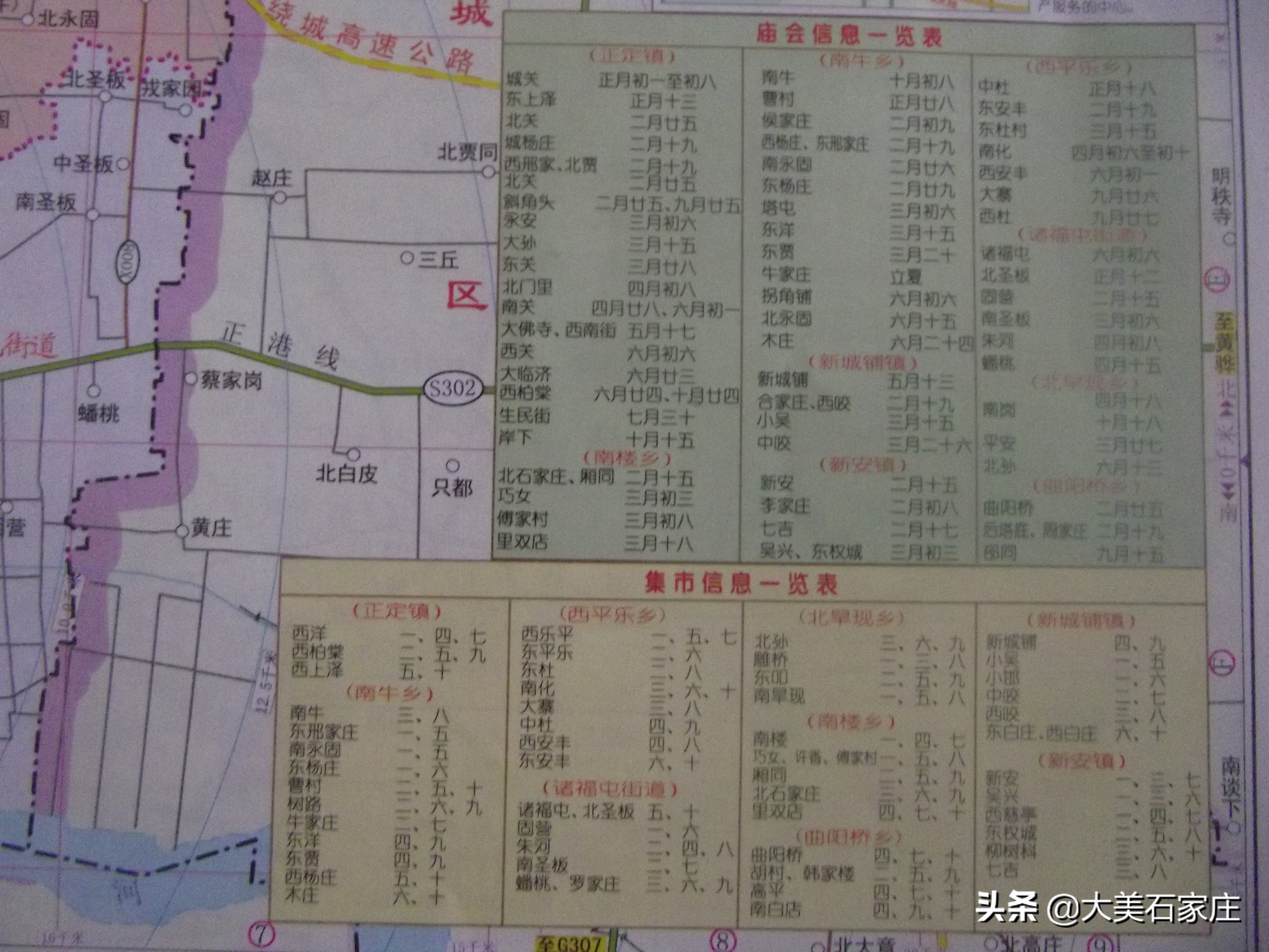 石家庄市五里庄村庙会时间表,石家庄市周边集市庙会日期