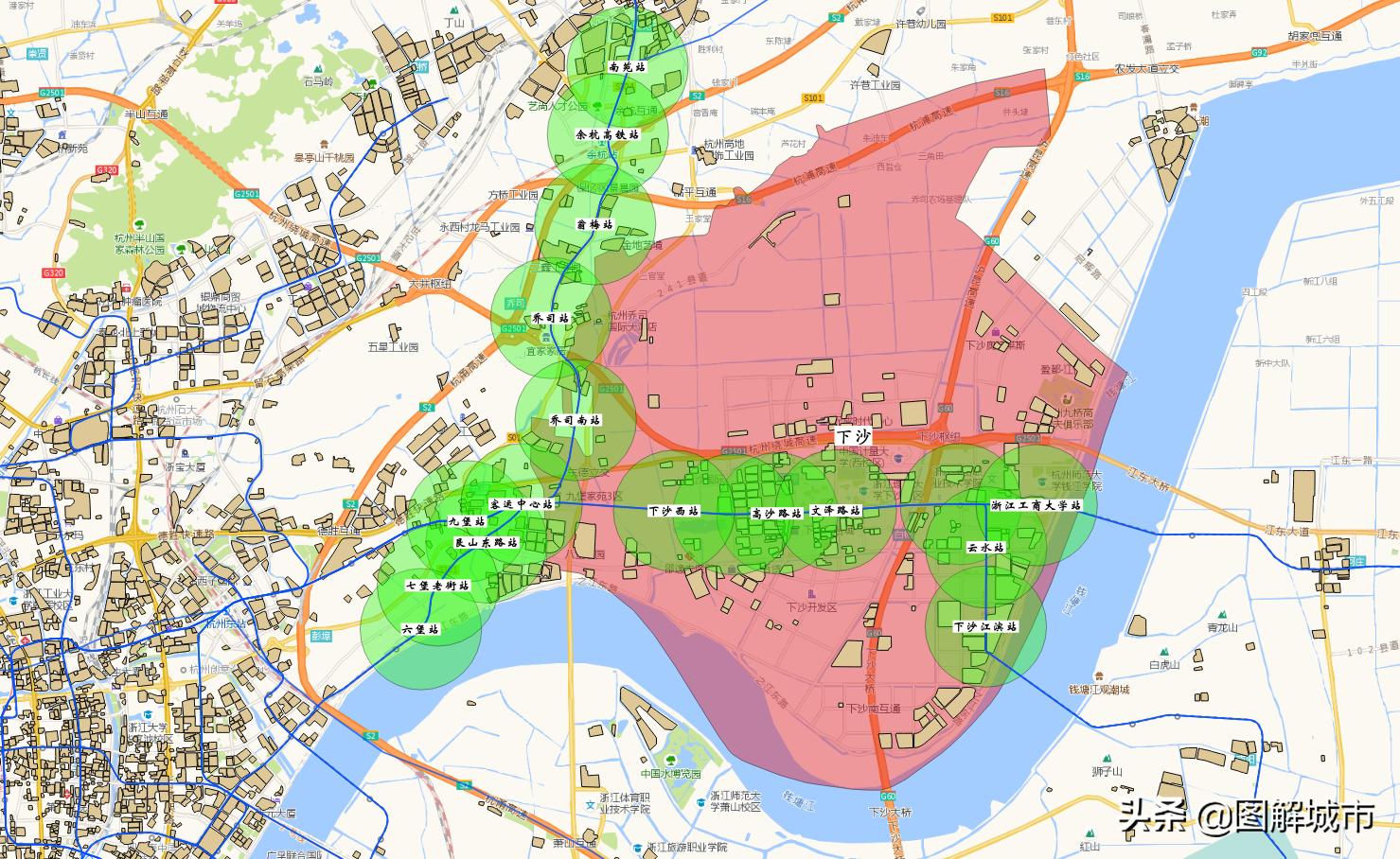 杭州下沙为什么那么繁华,下沙城市地图