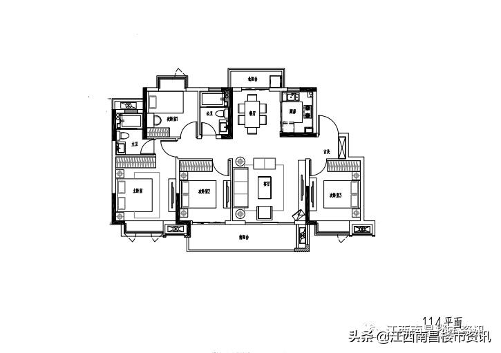 象湖力高君御滨江楼盘,南昌象湖力高君誉滨江四房户型