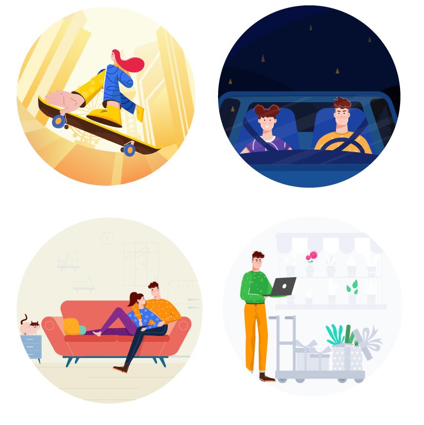 插画组件库用途,插画人物组件化