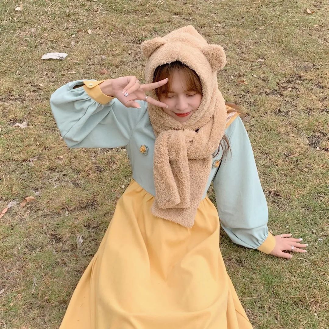 秋冬韩版小熊保暖帽,超级暖和可爱的小熊帽