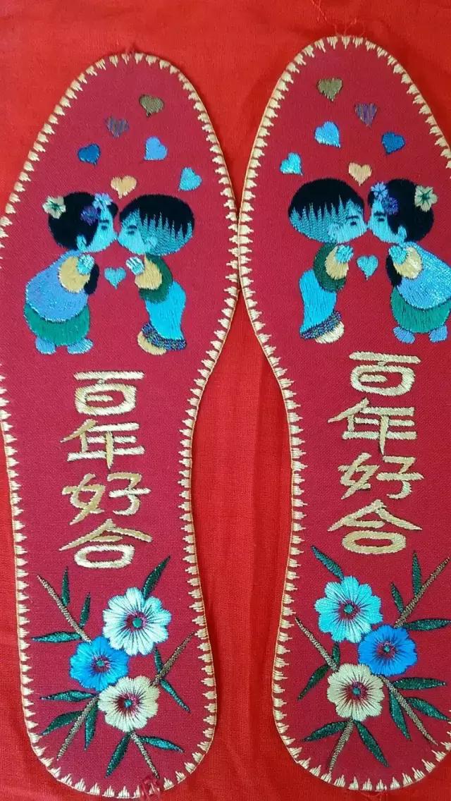 纯手工刺绣鞋垫都是什么图案,45款传统刺绣鞋垫