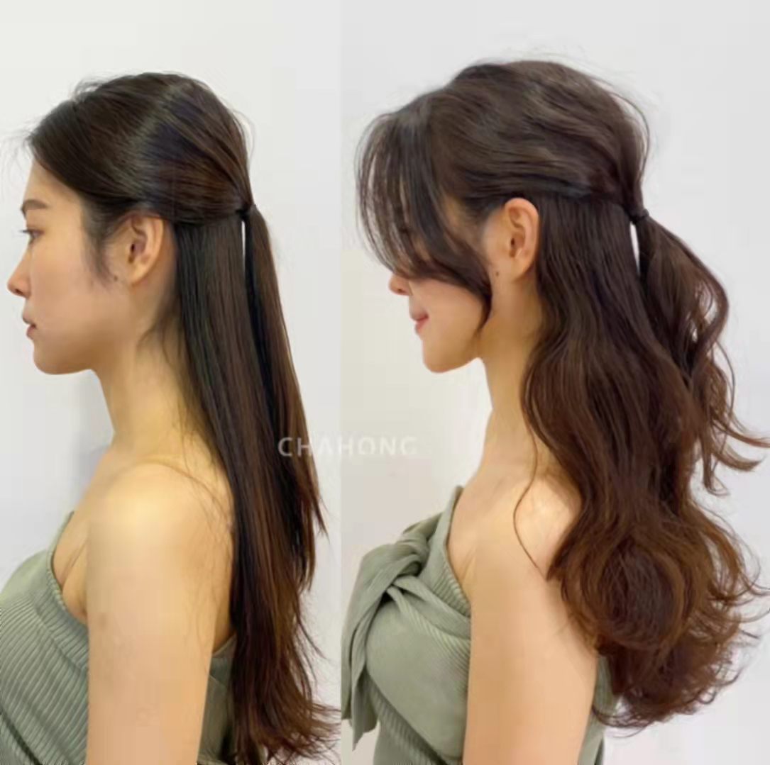 你适合直发还是卷发关键看这几点,扎头发发际线后移披头发不好看