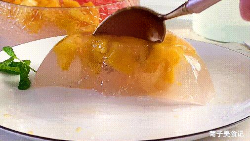 夏日甜品雪冰,冰格石花冻做法