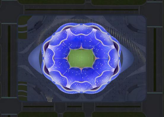 恒大惊艳美照,足球场绝美