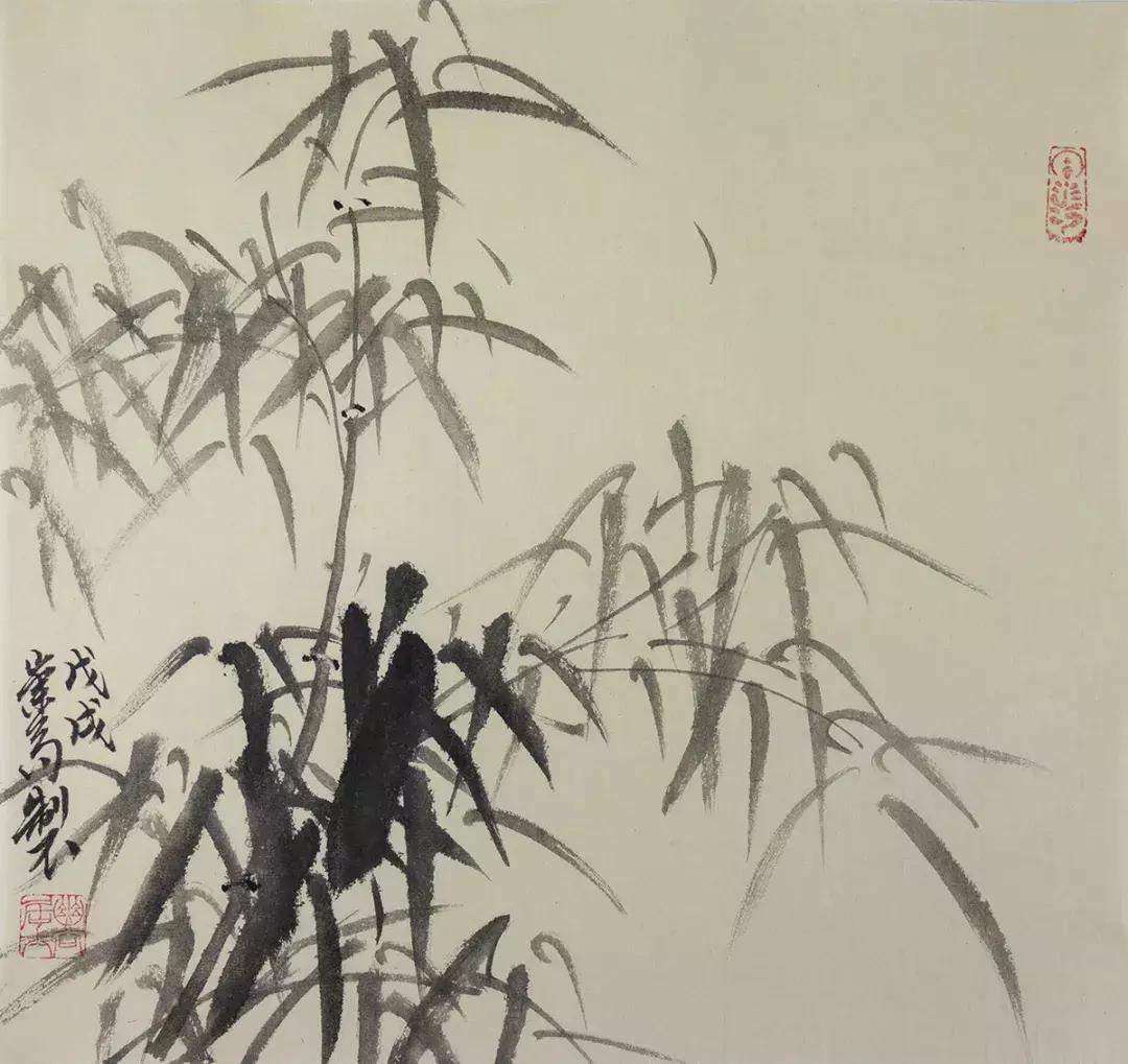 梅兰竹菊国画中的山石画法,梅兰竹菊国画写意教学视频