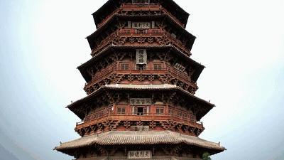 应县木塔屹立千年却无人能修,中国最美古塔视频