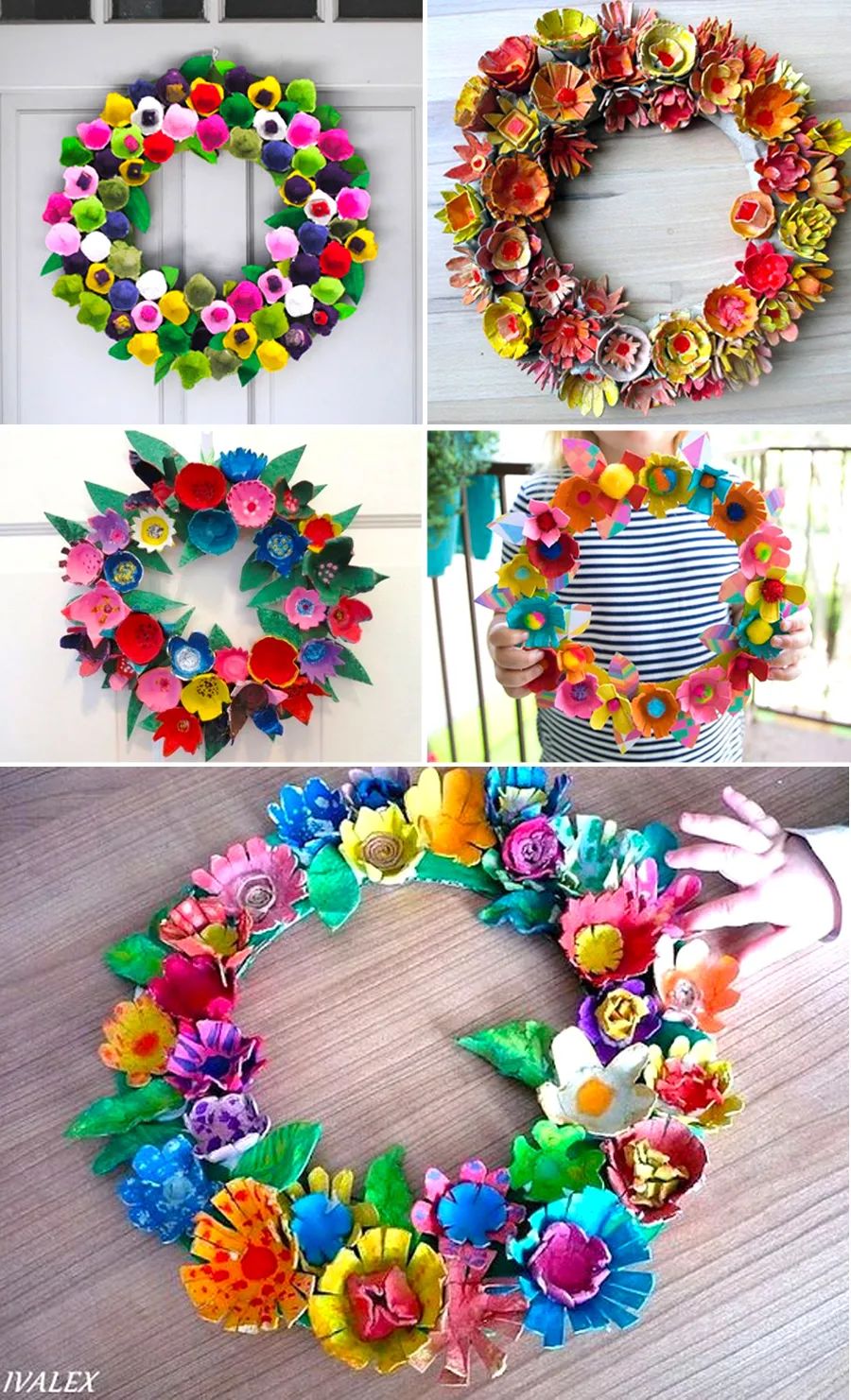 小学生变废为宝的手工画,儿童画创意画可爱的小兔子