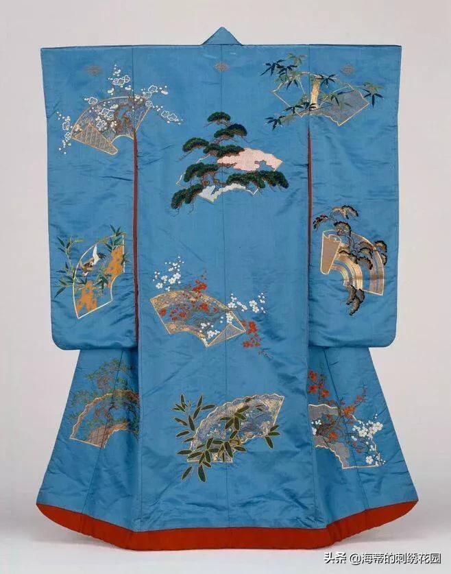 日本和服刺绣图案,和服刺绣和中国刺绣的区别