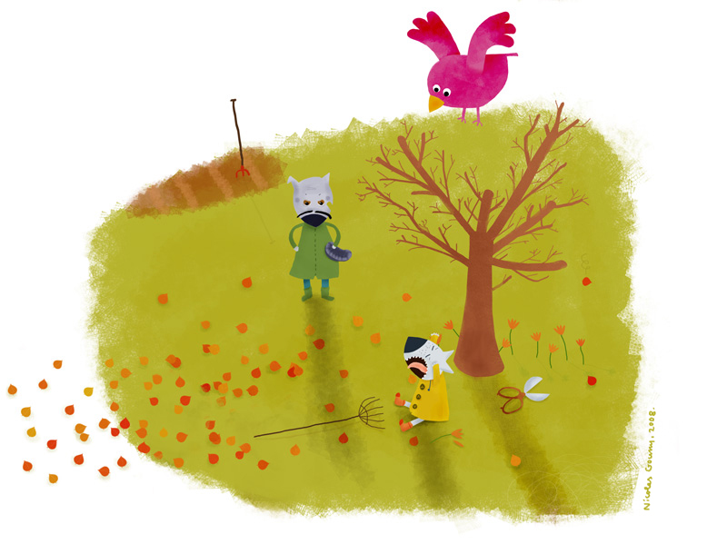 超有爱儿童插画临摹集,充满童趣的节日插画作品