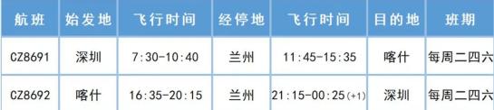深圳喀什航线,深圳直飞喀什航线