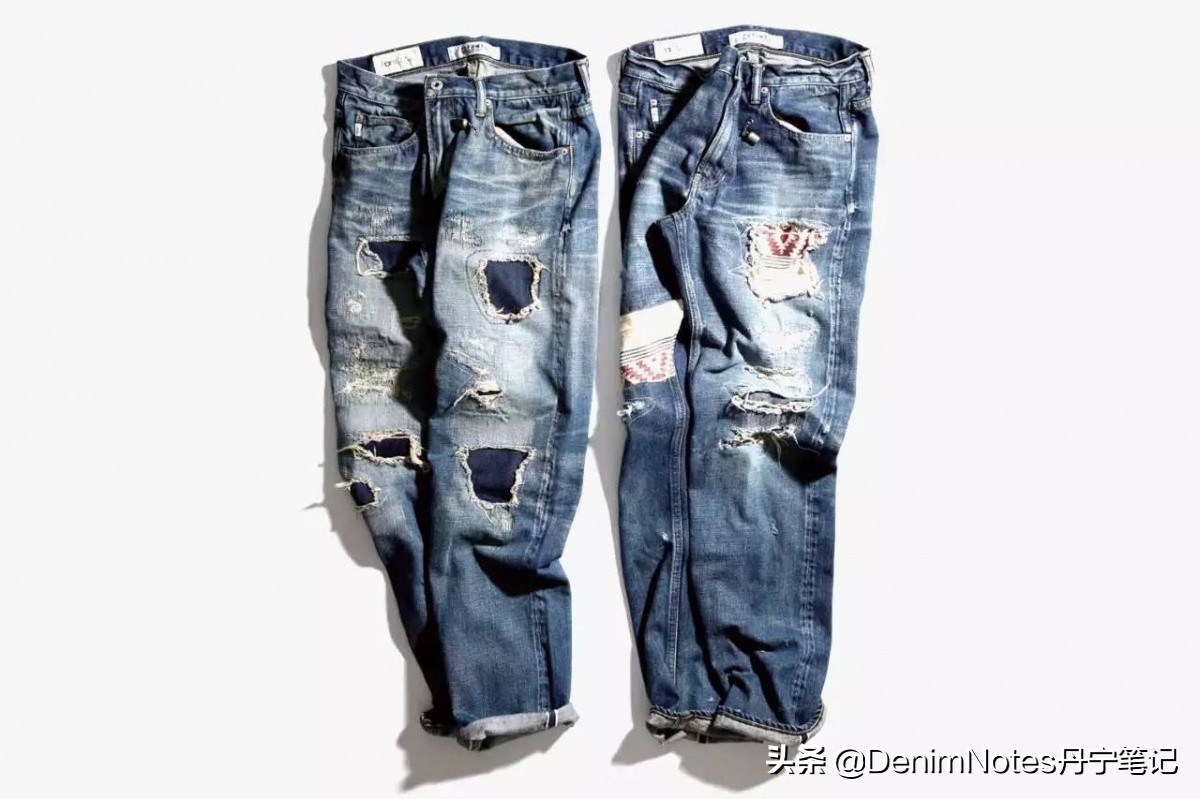 简单的缝纫加工活,破旧牛仔裤修补