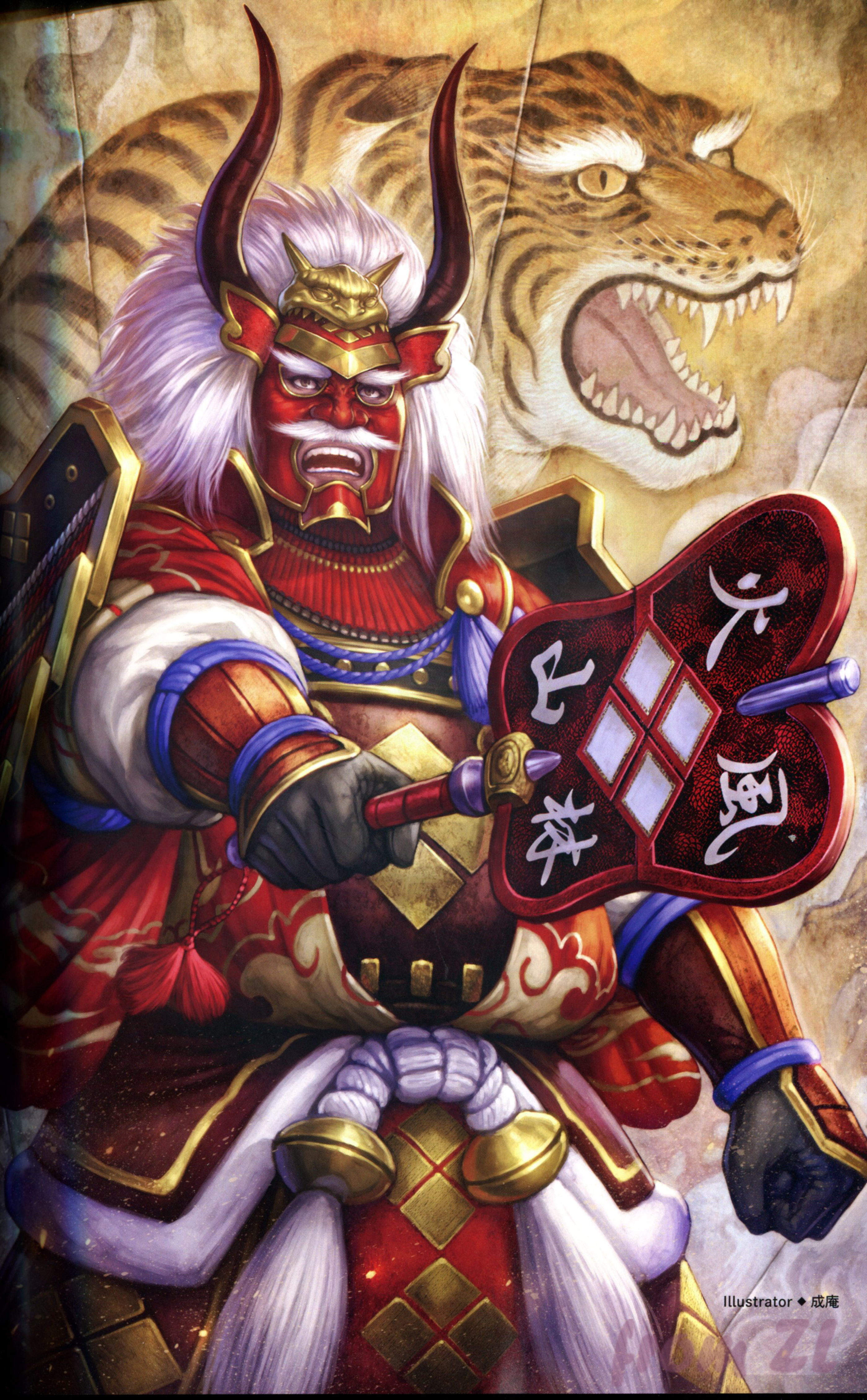 战国无双4设定角色原画集，神无双极意55名武将CG插画壁纸欣赏