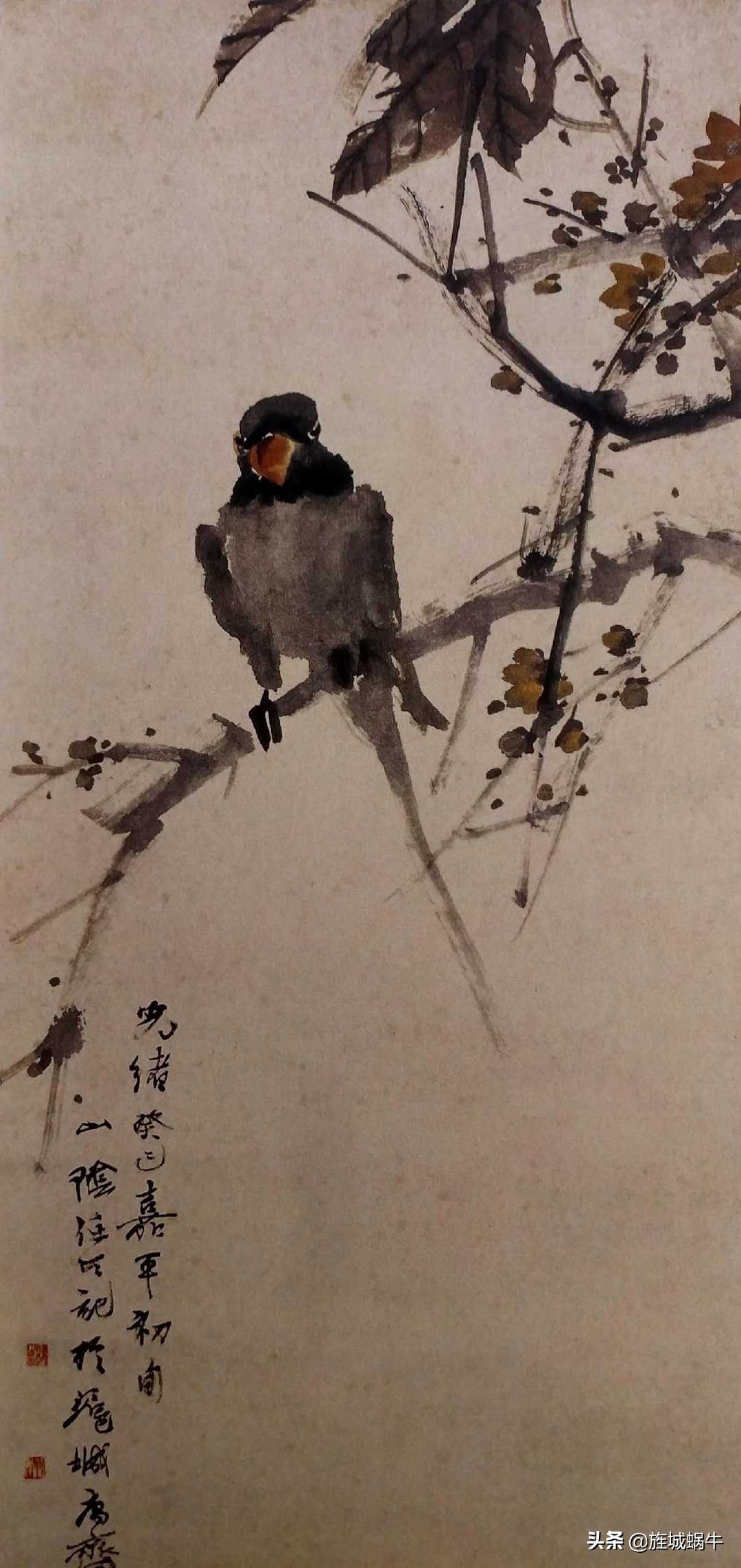 他以笔墨捕捉迎风腾飞的鸟雀、轻灵鲜活的花蕾