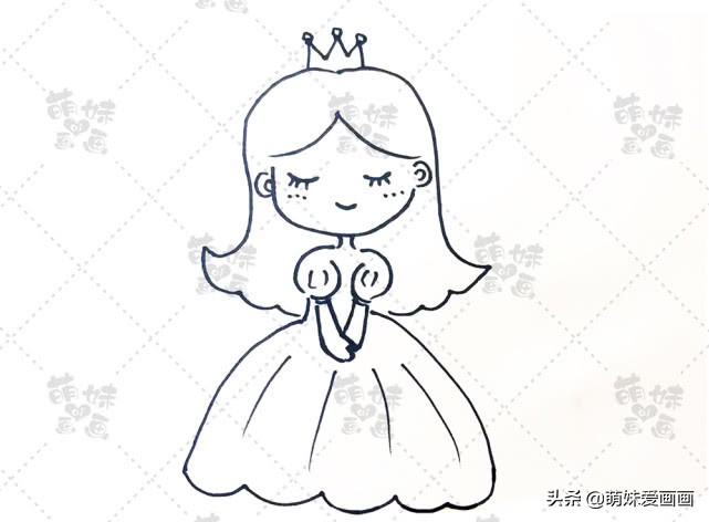简单又漂亮的小公主简笔画,简单又好看的小公主简笔画
