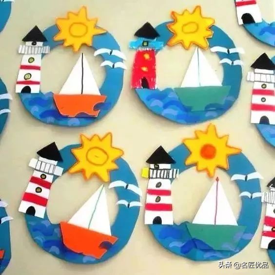 长方形创意纸盘美工作品,纸盘子手工秋天