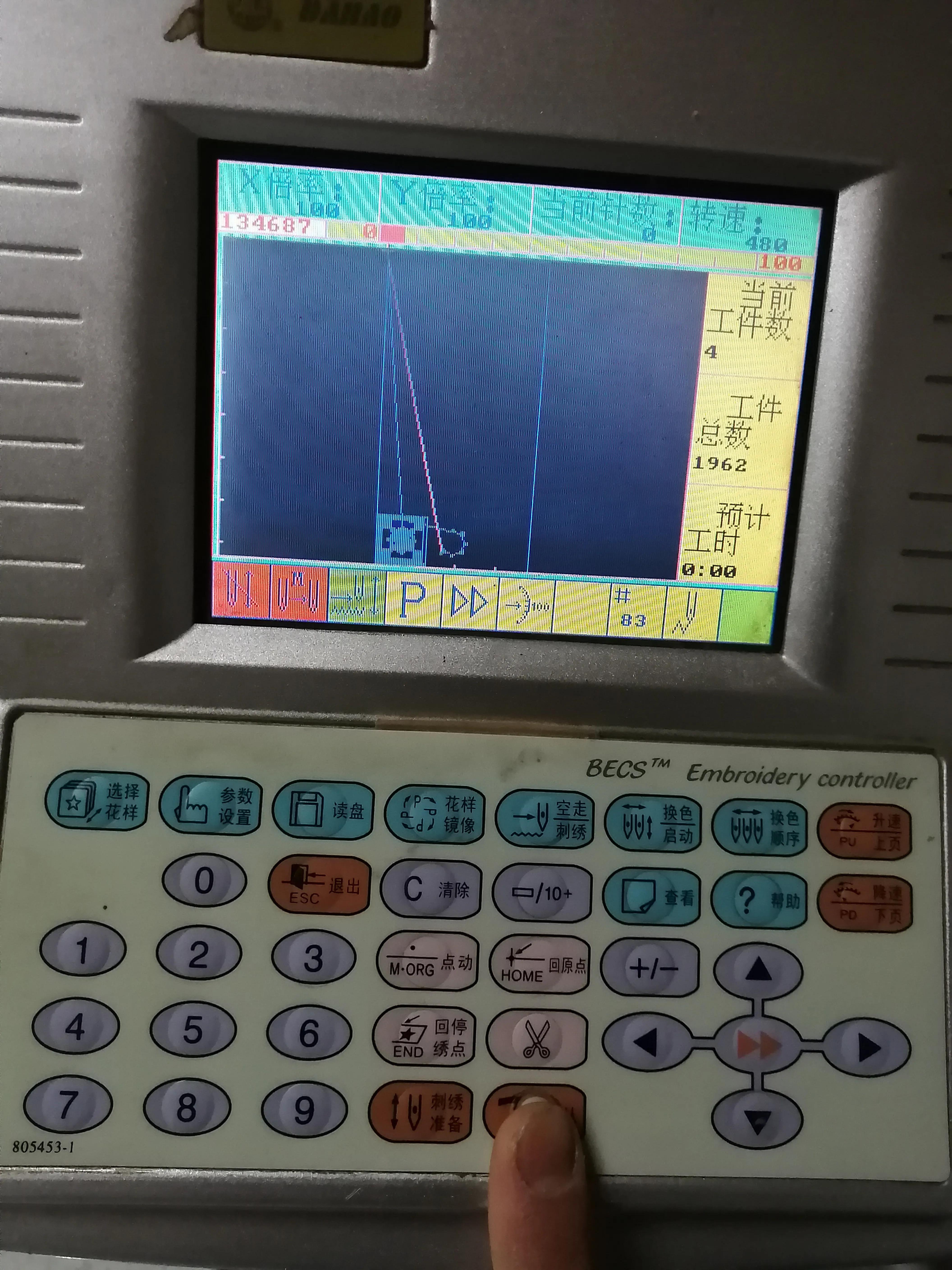 大豪电脑绣花机怎么反复刺绣,电脑绣花机怎么导入图案