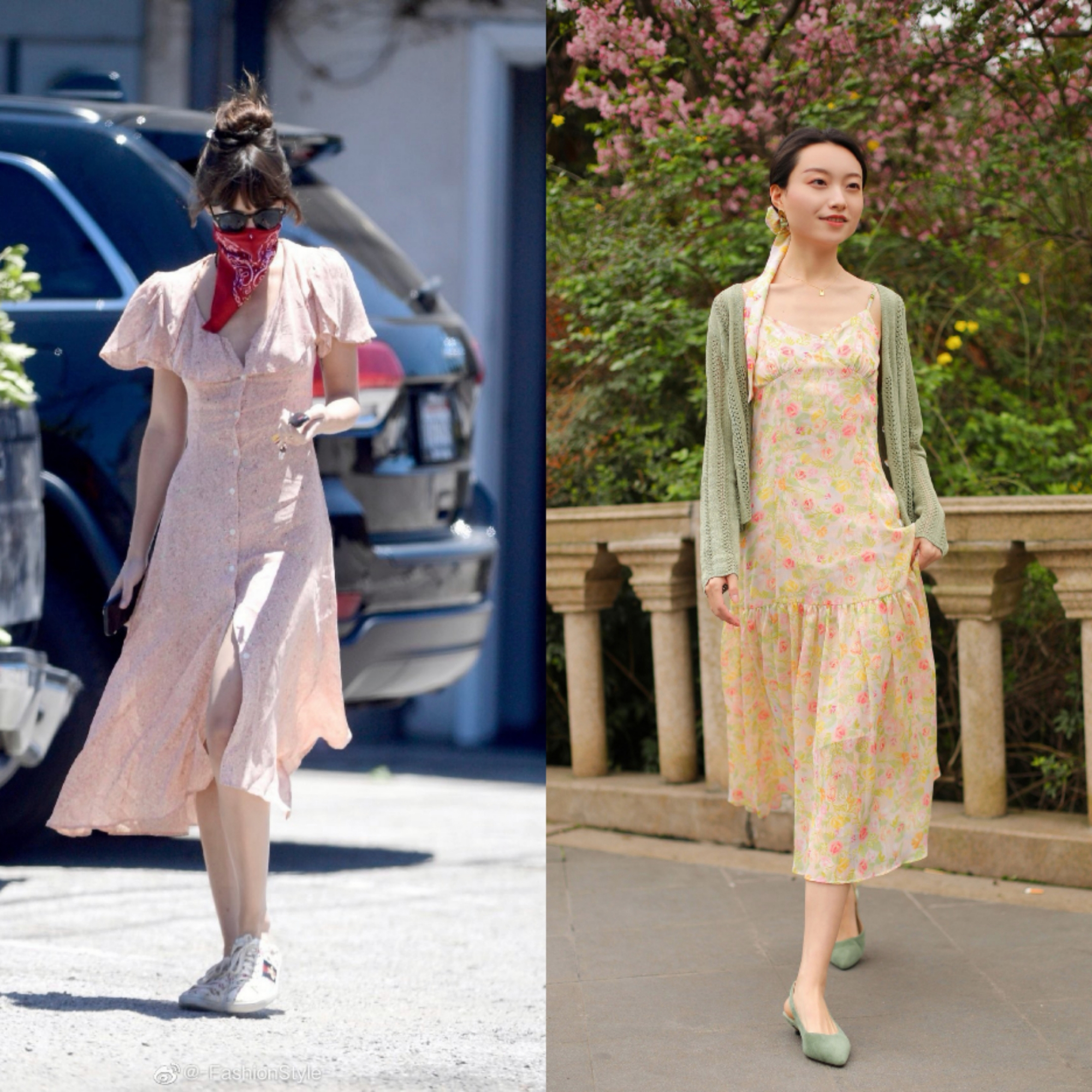 温柔碎花裙配什么项链,穿夏季碎花裙怎么搭配衣服