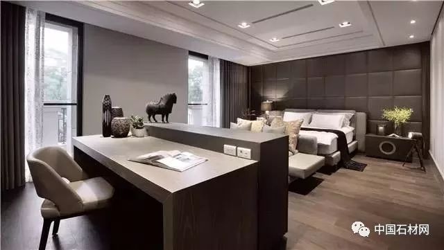 现代简约全屋大理石别墅效果图,轻奢风装修大理石别墅图片