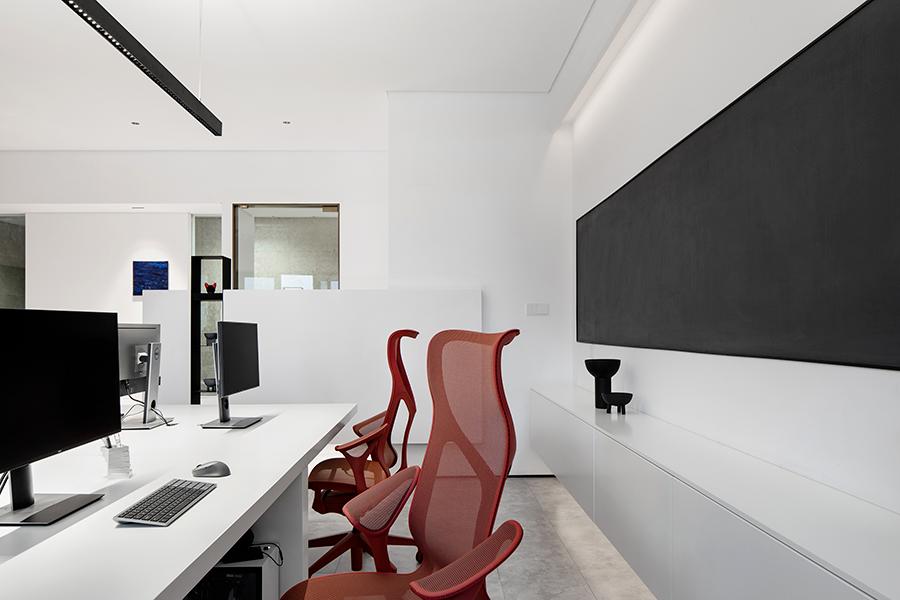 40平米办公室装修设计高端感,办公室装修空间美学