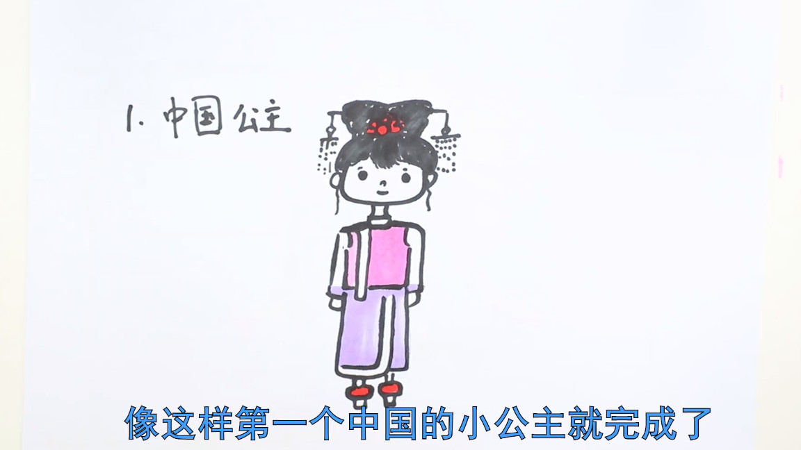 100个小公主画法,小公主的画法简笔画