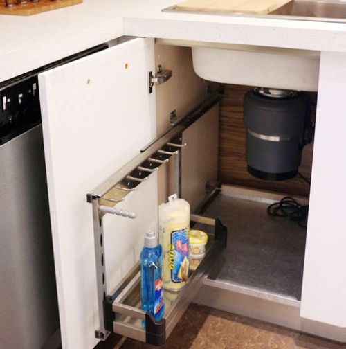 厨房水槽下方收纳,厨房水槽的小孔别浪费了