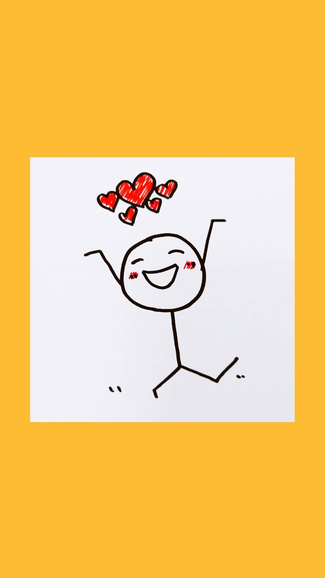 简笔画火柴人壁纸,简笔画火柴人手绘