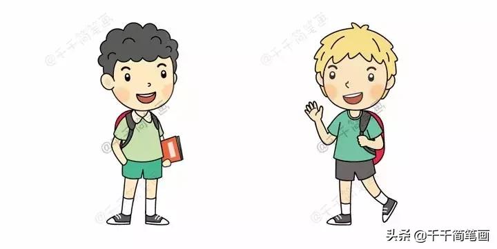 人物创意简笔画儿童,家长特色简笔画