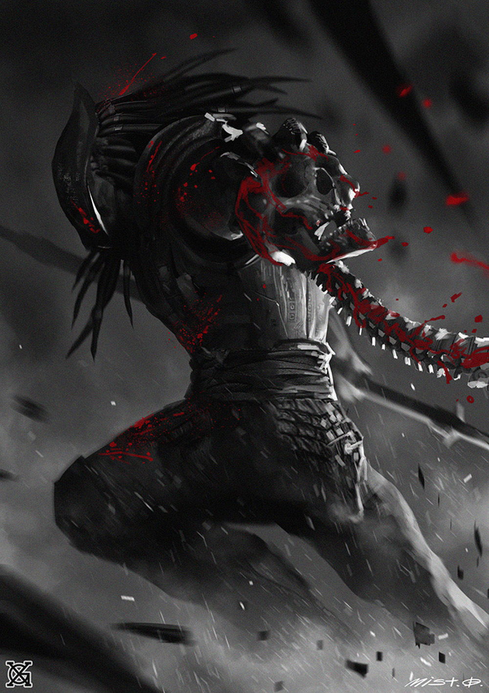 异形的宿敌铁血战士,异形大战铁血战士原画