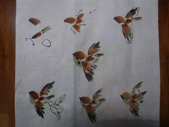 写意花鸟配景石的画法,干货写意花鸟类的画法