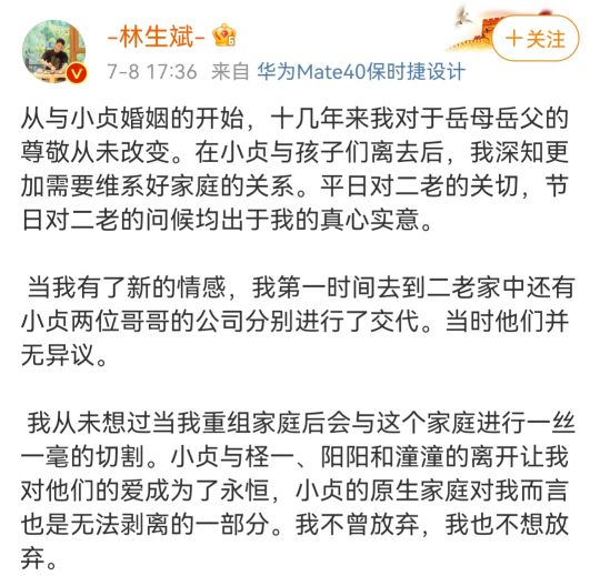 林生斌回应大舅哥了吗,林生斌大舅哥回应