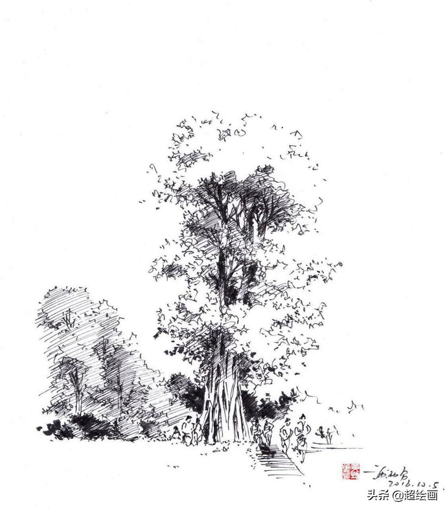 十大顶级钢笔画速写,钢笔速写100幅图片