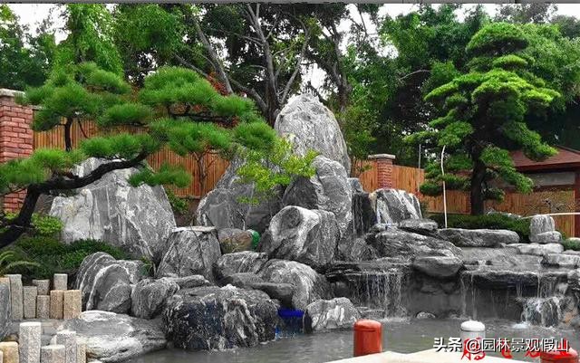 假山流水景观制作,假山造型制作教程