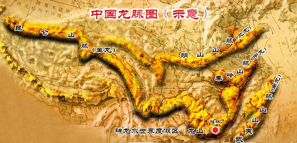 山川龙脉,山川河流龙脉走势