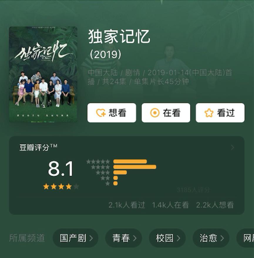 《独家记忆》到底是什么高分甜剧，好看到网友通宵嗑糖？