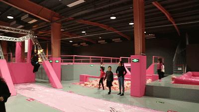 10000平方米蹦床乐园,网红蹦床公园视频